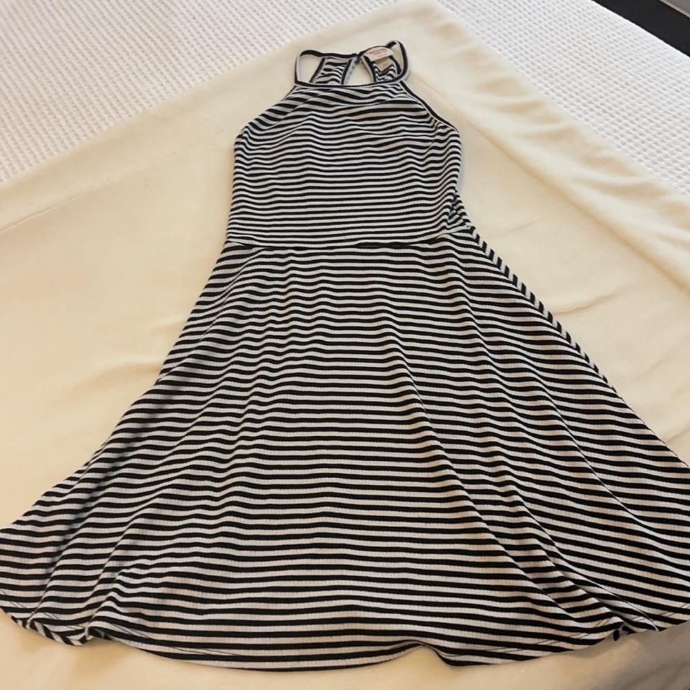 B&w halter dress